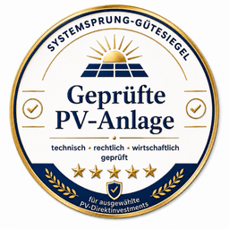 Standpunkt-Gütesiegel — Geprüfte PV-Anlage